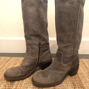 Fiorentini + Baker Mid-calf Gray Suede Boots